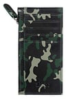 Zippo Leather Card Holder with Zipper Porte-Carte de crédit 13 Centimeters Vert (Green Camouflage)