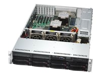 Supermicro Mainstream SuperServer 621P-TRT - Serveur - Montable sur rack 2U - pas de processeur jusqu'à - RAM 0 Go - hot-swap 3.5" baie(s) - aucun disque dur - Gigabit Ethernet - Aucun SE fourni - moniteur : aucun - noir