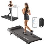 Walking Pad Treadmill,2.5HP Under Desk Treadmill Remote Control & LED Display for Home/Office, 0.96-6.08km/h Adjustable Speeds, Walking Machine No Assembly, Fitness Exercise,Portable,Shock Absorption