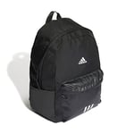 adidas Unisex Classic Badge of Sport 3-Stripes Backpack, Black/White, One size