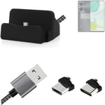 Charging Station for Huawei Enjoy P60 Pro + USB-Typ C u. Micro-USB-Adapter
