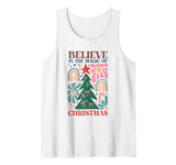 Believe In The Magic Of Christmas Boho Xmas Christmas Tree Tank Top