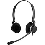 Jabra Biz 2300 USB-A UC On-Ear Stereo Headset - Unified Communications Certified Noise-cancelling and Corded Headphone with Call Control Unit for Deskphones and Softphones