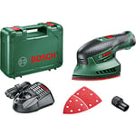 Bosch Home And Garden Cordless Multi-Sander EasySander 12 (1 Battery, 12 Volt System, 3x Sanding Plates, In Carrying Case)