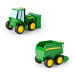 Tomy 47193 John Deere Farming Friends Johnny Tractor & Corey Combine toy toddler