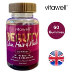 Vitawell Mixed Berry Biotin Gummies for Healthy Skin, Hair & Nails - 60 Gummies