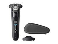 Philips Shaver Series 8000 S8696 Wet & Dry Elektrisk Barbermaskin, Roterende Hode, Sort, Steelprecision Blades, Sh91, 2 År, Batteri