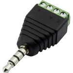 TRU COMPONENTS 1386615 Connecteur jack 3,5 mm - Nombre de pôles droits (num) : 4 stéréo noir