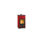 Nordica - Poele a' bois La Extraflame avec revetement en faience Fedora bordeaux 9,6 kW 238 m chauffe'