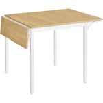 Table de Salle à Manger Pliable, Table de Cuisine Extensible, Bureau, pour 2 à 4 Personnes, Rectangulaire, avec Abattants, pour Petits Espaces,