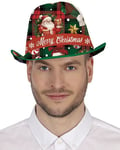 Fedora Hatt med Julmotiv och "Merry Christmas" Text