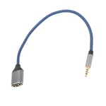 Headset Splitter Headphone 3.5mm 1 Male To 2 Female Mic Cable 0. / 0.98f