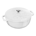 Staub La Cocotte 24 cm round Cast iron French oven pure-white