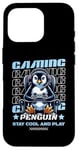 iPhone 16 Pro Gaming Penguin Video Game Graphic For Men Boys Women Kids Case