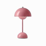 Nordisk uppladdningsbar blomma bordslampa sängbordslampa svamp sovrum bordsdekoration nattbordslampa nattljus [DB] Pink