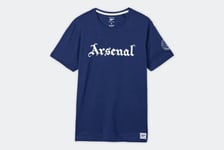 Arsenal 1886 Gothic Text T-Shirt Navy Blue Size Large New Free fast  Postage