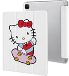 Étui Pour Ipad Pro 2021 Hello Kitty 12,9 Pouces, Type Ordinateur Portable, Support À Trois Volets Avec Porte-Stylo, Réveil/Veille Automatique