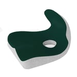 JSBVM Multifonction Coussin De Siège en Mousse À Mémoire Ergonomique Coussin Lombaire avec Trou Maintien Dos Soulagement De La Douleur pour Chaise De Bureau, Voiture,Vert