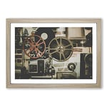 Big Box Art Vintage Movie Film Reel (1) Framed Wall Art Picture Print Ready to Hang, Oak A2 (62 x 45 cm)