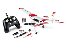 Carson 500505033 Avion de Sport RC 2,4 GHz 100% RTR Rouge - modèle réduit d’Avion télécommandé, Avion RC, modèle Robuste RTF (prêt à Voler) pour débutant, avec Piles et télécommande