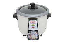 Cuiseur à riz persan avec gâteau de riz Tahdig Tadig croûte de riz (3-5 personnes - 1,2 L - 500 Watt - RCG-30T), Extérieur : Blanc/Pot : Gris