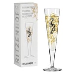 Ritzenhoff 1079013 Flûte à champagne de 200 ml - Brillantnacht Champagne 2023 - Pièce de designer en or véritable - Fabriquée en Allemagne