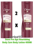 2 pack , Dove Pro Age Nourishing Body Care Body Lotion , 400ML