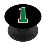 1 numéro universitaire vert sport PopSockets PopGrip Interchangeable