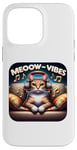 Coque pour iPhone 14 Pro Max Meeow-Vibes Casque pour chat