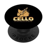 Cello Instrument Funny Playing Musical Lesson PopSockets Adhesive PopGrip