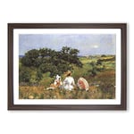 Big Box Art William Merritt Chase The Fairytale Framed Wall Art Picture Print Ready to Hang, Walnut A2 (62 x 45 cm)