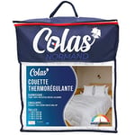 COLAS NORMAND - Couette Thermorégulante - Cool in - Tempérée - 200 x 200 cm - Évacuation de la Transpiration - Aération optimale - Percale 100% Coton - Fabrication française
