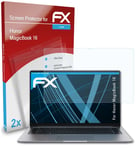 atFoliX 2x Screen Protection Film for Honor MagicBook 16 Screen Protector clear