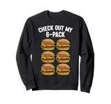 Funny Burger 6-Pack Abs Hamburger Cheeseburger Sandwich Sweatshirt