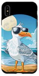 Coque pour iPhone XS Max Costume d'oiseau de mer cool avec lunettes de soleil pour oiseaux de vacances