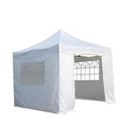 All Seasons Gazebos 3x3m Heavy Duty Fully Waterproof Pop up Gazebo With 4 Side Walls and Accessory Pack - Cream