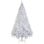 SALCAR Sapin de Noël Artificiel Blanc 210cm, Arbre de Noel Enneigées avec 1025 Pointes de Branche, Gants et Pieds de Sapin de Noël en Métal, Lgnifuge, Assemblage Rapide