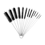 Linghhang - 13pcs Kit, Brosse de Nettoyage Tube pour Bouteille en Verre Bébé Biberon Bouilloire Clavier, Tuyau Brosses de Nettoyage - black