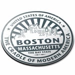 Round Mouse Mat - USA Boston Massachusetts America Office Gift #5733