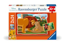 Ravensburger - Puzzle Enfant - Lot de 2 puzzles 24 pièces - L'histoire de la vie / Le Roi Lion - Enfant dès 4 ans - Puzzle de qualité supérieure - 2 posters à taille réelle - Disney - 12001029