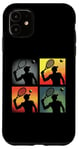 Coque pour iPhone 11 Joueur de tennis Pop Art - Amateur de tennis vintage