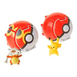 Figurines Throw 'N' Pop Duel avec Pikachu et Cubone Tomy Multicolore