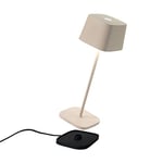 Zafferano, Lampe Ofelia, Lampe de Table Rechargeable et Sans Fil avec Contrôle Tactile, Utilisable également comme Lampe d'Extérieur, Dimmer 2700-3000 K, Hauteur 29 cm, Couleur Sable