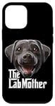 Coque pour iPhone 12 mini The Lab Mother Labrador Puppy Retriever Maman Chien Maman Noir