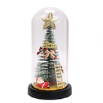 Christmas Tree in Glass Dome Small Christmas Tree Lighting