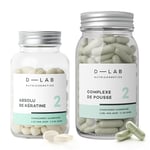 D-LAB Duo Nutrition Capillaire | 3 Mois de Complément Alimentaire Cheveux | Vitamines Vegan pour Revitalisation, Croissance et Renforcement avec Absolu de Kératine et Complexe de Pousse