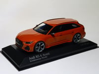 Audi RS 6 avant 2019 Orange métallisé au 1/43 de MINICHAMPS 410018014