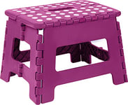 Utopia Home Tabouret Pliable pour Enfants - Tabouret Pliable léger en Plastique pour la Cuisine, la Salle de Bain et Le Salon – 28 cm de Large et 20 cm de Haut (Paquet de 1, Violet)