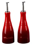 Le Creuset Stoneware Oil and Vinegar Bottle Set, 0.24 L, Cerise, 91001700060000