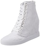 Guess Femme Altah Baskets, Blanc, 40 EU